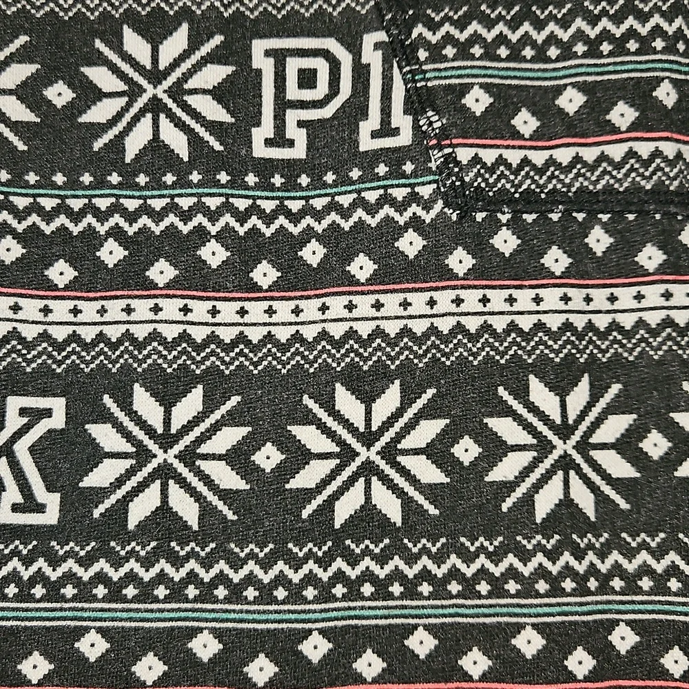 Victoria’s Secret PINK Christmas Onesie | Fair Isle Print | Zip-Up | Size M |